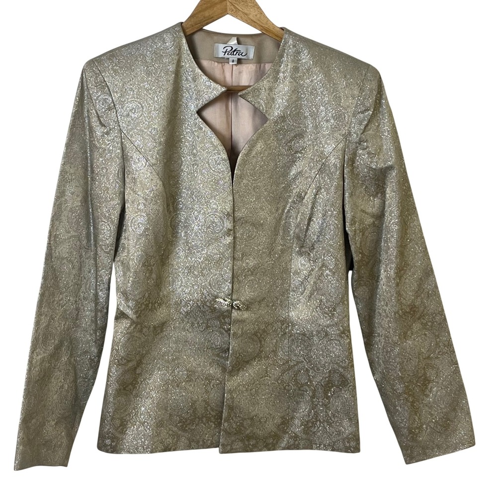 Petite Sophisticate Gold Brocade Jacket